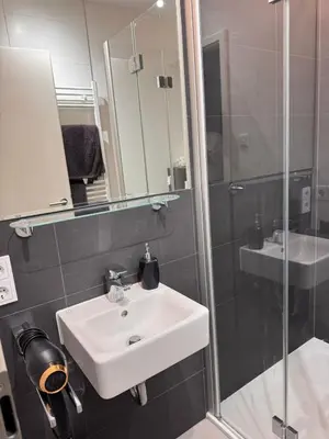 Ein Badezimmer in der Unterkunft Apartment in the heart of Dresden