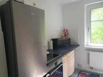 Küche/Küchenzeile in der Unterkunft Ferienwohnung am Tharandter Wald