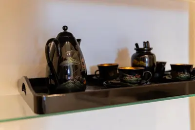 Kaffee-/Teezubehör in der Unterkunft Macabu Premium Apartment Joker,Chemnitz