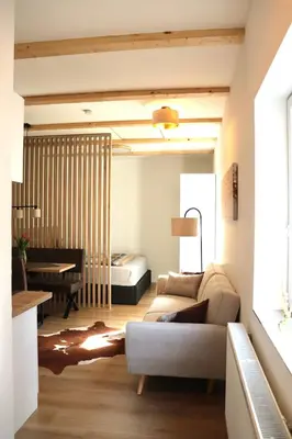 Ein Sitzbereich in der Unterkunft Ferienhaus mit Garten und Tor zur Dresdner Heide