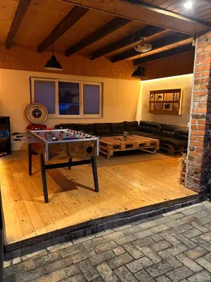 Eine Spielezimmer in der Unterkunft Ferienhaus zum Johannisthal