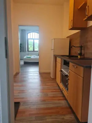 Küche/Küchenzeile in der Unterkunft Ausblick Freital 5