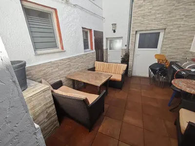Ein Sitzbereich in der Unterkunft Ferienwohnung im Herzen des Lausitzer Seenlandes