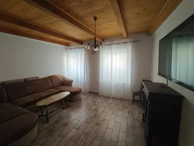Ein Sitzbereich in der Unterkunft Ferienwohnung im Herzen des Lausitzer Seenlandes