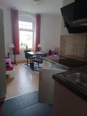 Küche/Küchenzeile in der Unterkunft Stadtvilla Nichterlein - Ferienwohnung Nr 12