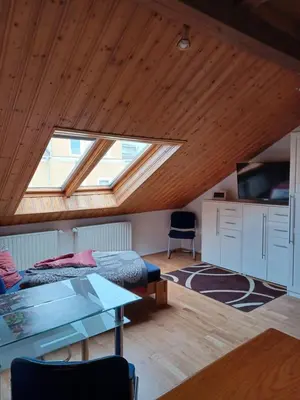 Ein Sitzbereich in der Unterkunft Stadtvilla Nichterlein - Ferienwohnung Nr 12