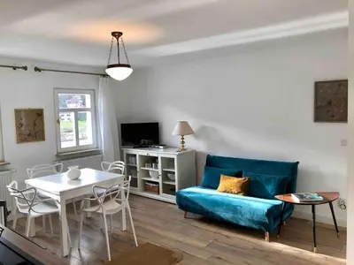 TV/Unterhaltungsangebot in der Unterkunft Charmante Ferienwohnung 2 im Schmöllerhäuschen