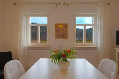 TV/Unterhaltungsangebot in der Unterkunft Charmante Ferienwohnung 2 im Schmöllerhäuschen