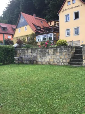Das Gebäude in dem sich die Ferienwohnung befindet