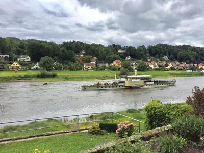 Blick auf einen Fluss in der Nähe der Ferienwohnung