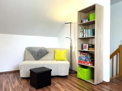 Die Bibliothek im Privatzimmer