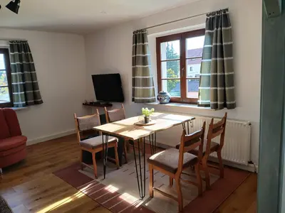 TV/Unterhaltungsangebot in der Unterkunft Ferienwohnung Am Teich