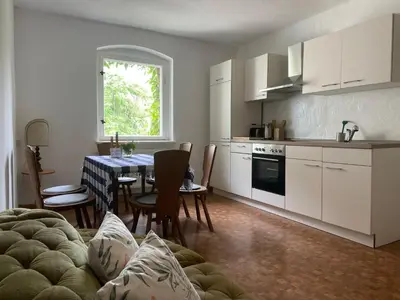 Küche/Küchenzeile in der Unterkunft Gartenwohnung
