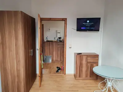 TV/Unterhaltungsangebot in der Unterkunft Elbe Quartier Meißen Wohnung 13