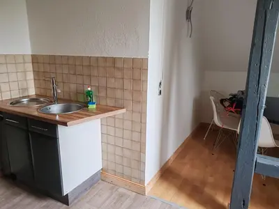 Küche/Küchenzeile in der Unterkunft Elbe Quartier Meißen Wohnung 13