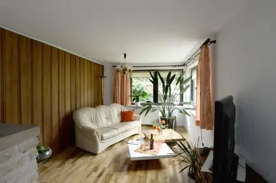 Ein Sitzbereich in der Unterkunft Ferienwohnung Nessler
