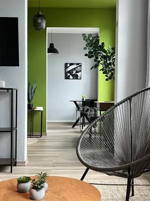 Ein Sitzbereich in der Unterkunft K2-Project - Kleines Loft beim Schlossteich