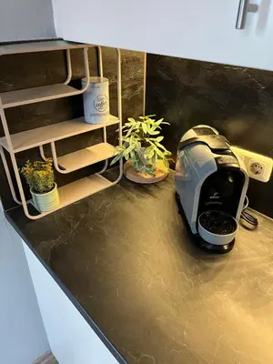 Küche/Küchenzeile in der Unterkunft K2-Project - Kleines Loft beim Schlossteich