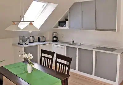 Küche/Küchenzeile in der Unterkunft Ferienwohnung Villa Maria