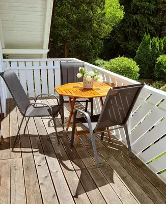 Ein Balkon oder eine Terrasse in der Unterkunft Ferienwohnung Villa Maria