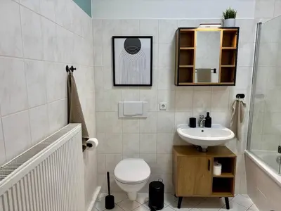 Ein Badezimmer in der Unterkunft Gassentraum NEU mit Balkon