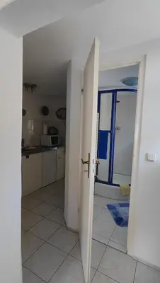 Küche/Küchenzeile in der Unterkunft Ferienwohnung Dresden - Altlockwitz