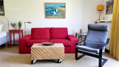 Ein Sitzbereich in der Unterkunft Appartement im Herzen Dresdens