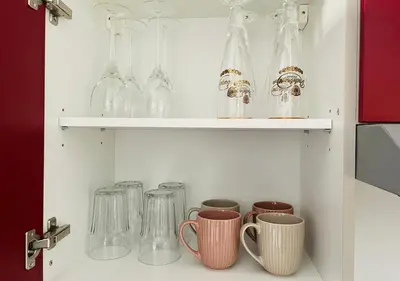 Küche/Küchenzeile in der Unterkunft Altstadt Apartment Pirna 4 Personen Küche Netflix Top Location