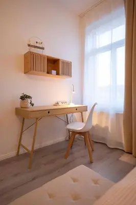 Ein Bett oder Betten in einem Zimmer der Unterkunft 4-room apartment in the heart of Chemnitz
