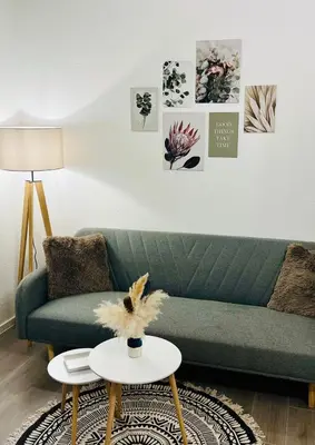 Ein Sitzbereich in der Unterkunft ElbStadtFlair Apartment