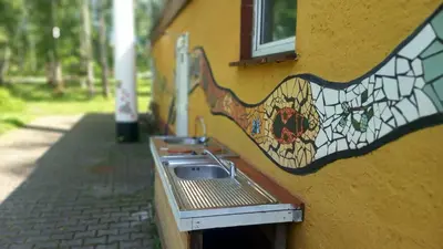 Grundriss der Unterkunft TRABI- Bungalows am Naturteich