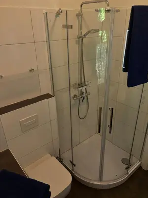 Ein Badezimmer in der Unterkunft FeWo Katharina