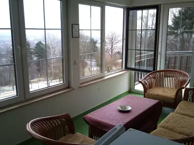 Ein Sitzbereich in der Unterkunft Villa Rockstroh Arabi-Ka