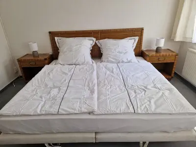 Ein Bett oder Betten in einem Zimmer der Unterkunft Gästezimmer North Carolina in Chemnitz
