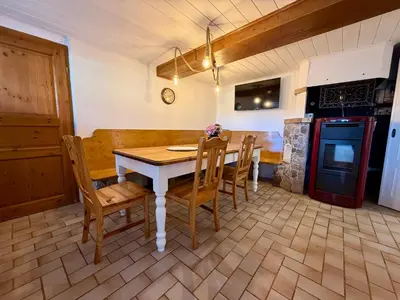 Küche/Küchenzeile in der Unterkunft Wohnperle Bauernhaus Meusegast