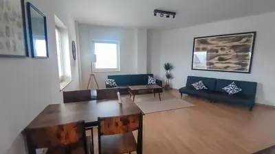 Ein Sitzbereich in der Unterkunft MuNo-Apartment