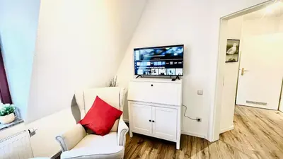 TV/Unterhaltungsangebot in der Unterkunft Gemütliche barrierefreie Dachgeschosswohnung