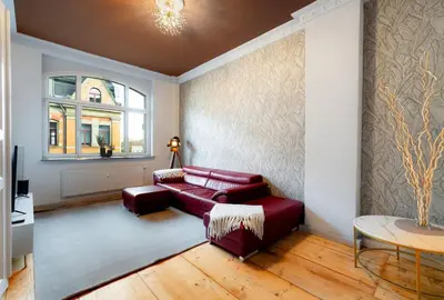 Ein Sitzbereich in der Unterkunft Wohlfühloase in der Neustadt