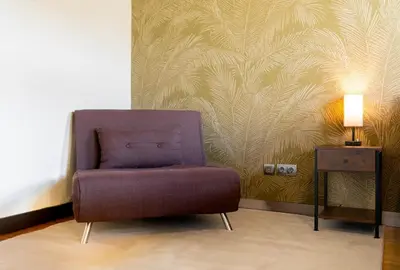 Ein Sitzbereich in der Unterkunft Wohlfühloase in der Neustadt