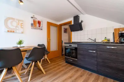 Küche/Küchenzeile in der Unterkunft Ferienwohnung Cordula