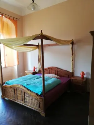 Ein Bett oder Betten in einem Zimmer der Unterkunft Schloss Ruhethal