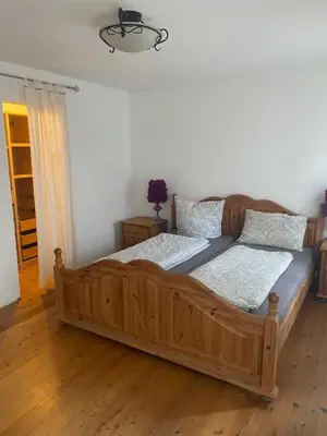 Ein Bett oder Betten in einem Zimmer der Unterkunft Energietanken Landidylle