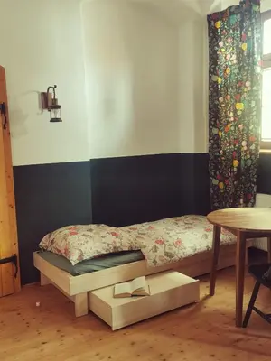 Ein Sitzbereich in der Unterkunft Bergmanns Lieblingsplatz