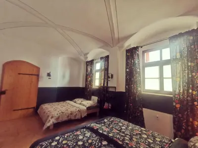 Ein Bett oder Betten in einem Zimmer der Unterkunft Bergmanns Lieblingsplatz