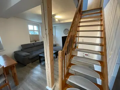 Ein Sitzbereich in der Unterkunft Avenue Apartment - Klarastraße