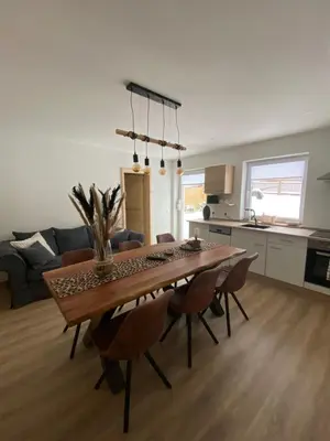 Küche/Küchenzeile in der Unterkunft Ferienwohnung Fiss Dorfhain