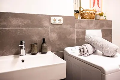 Ein Badezimmer in der Unterkunft StayTime - Green Studio