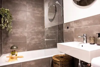 Ein Badezimmer in der Unterkunft StayTime - Green Studio
