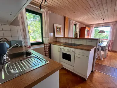 Küche/Küchenzeile in der Unterkunft Waldhaus im Erzgebirge