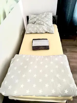 Ein Bett oder Betten in einem Zimmer der Unterkunft Pension Jasmin B